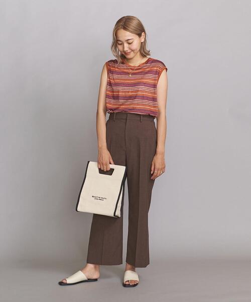 BEAUTY&YOUTH UNITED ARROWS（ビューティーアンドユースユナイテッドアローズ）の「BY キャンバススクエアロゴトート バッグ（トートバッグ・レディース・モカ/ブラック/ナチュラル/ケリー/パープル・FREE）」の18枚目の写真