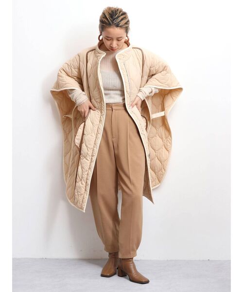 Ungrid（アングリッド）の「キルティングリバーシブルポンチョ（ポンチョ・レディース・アイボリー/カーキ・FREE）」の10枚目の写真