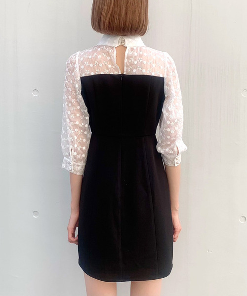 TITTY&CO.(ティティーアンドコー)の「フラワーレースミニワンピース(ワンピース・レディース・ブラック/パープル/ライトグリーン・SMALL/MEDIUM)」の11枚目の写真