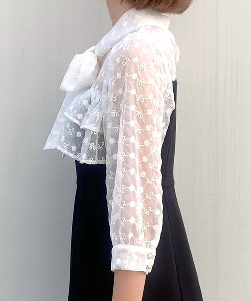 TITTY&CO.(ティティーアンドコー)の「フラワーレースミニワンピース(ワンピース・レディース・ブラック/パープル/ライトグリーン・SMALL/MEDIUM)」の6枚目の写真