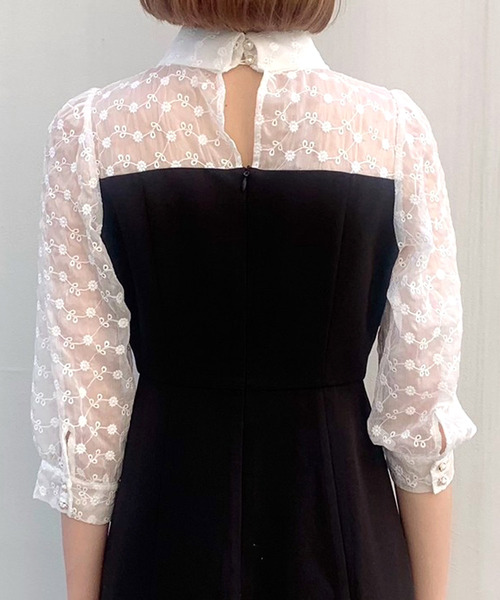 TITTY&CO.(ティティーアンドコー)の「フラワーレースミニワンピース(ワンピース・レディース・ブラック/パープル/ライトグリーン・SMALL/MEDIUM)」の10枚目の写真