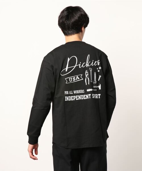 Dickies(ディッキーズ)の「Dickies/ディッキーズ ワンポイントロゴ バックプリントロンT(Tシャツ/カットソー・メンズ・ホワイト/ブラック/ベージュ/ブルー・LL/M/L)」の6枚目の写真