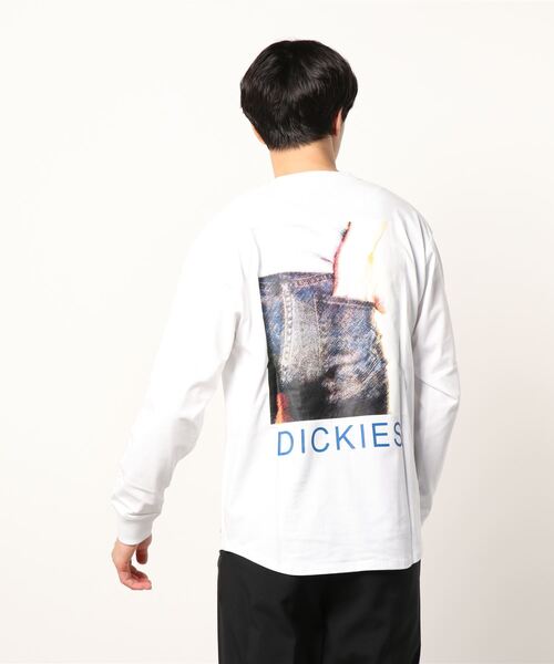 Dickies(ディッキーズ)の「Dickies/ディッキーズ ワンポイントロゴ バックプリントロンT(Tシャツ/カットソー・メンズ・ホワイト/ブラック/ベージュ/ブルー・LL/M/L)」の7枚目の写真