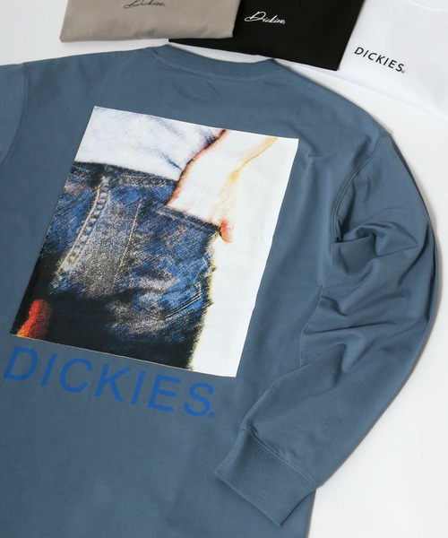 Dickies(ディッキーズ)の「Dickies/ディッキーズ ワンポイントロゴ バックプリントロンT(Tシャツ/カットソー・メンズ・ホワイト/ブラック/ベージュ/ブルー・LL/M/L)」の4枚目の写真