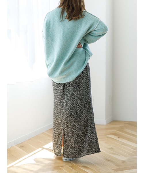 SLURR（スラ―）の「ステッチもちもちニット（ニット/セーター・レディース・ミント/チョコ/オフホワイト・FREE）」の5枚目の写真