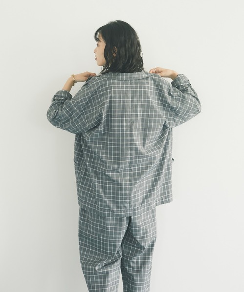 CRAFT STANDARD BOUTIQUE（クラフトスタンダードブティック）の「チェックシャツジャケット　＊◇（テーラードジャケット・レディース・グレー/ベージュ・FREE）」の11枚目の写真
