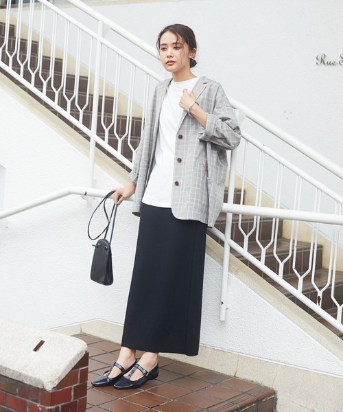 CRAFT STANDARD BOUTIQUE（クラフトスタンダードブティック）の「チェックシャツジャケット　＊◇（テーラードジャケット・レディース・グレー/ベージュ・FREE）」の14枚目の写真