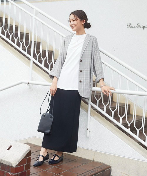 CRAFT STANDARD BOUTIQUE（クラフトスタンダードブティック）の「チェックシャツジャケット　＊◇（テーラードジャケット・レディース・グレー/ベージュ・FREE）」の15枚目の写真