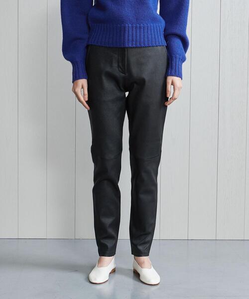 H BEAUTY&YOUTH UNITED ARROWS(エイチビューティーアンドユースユナイテッドアローズ)の「<H>LEATHER SLIM PANTS/パンツ(その他パンツ・レディース・ブラック・S/M)」の3枚目の写真