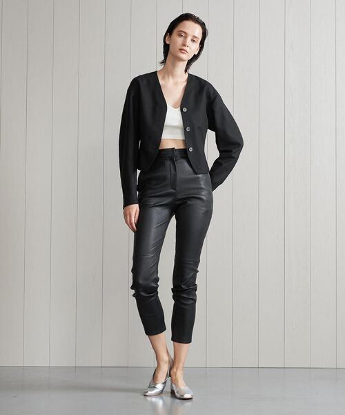 H BEAUTY&YOUTH UNITED ARROWS(エイチビューティーアンドユースユナイテッドアローズ)の「<H>LEATHER SLIM PANTS/パンツ(その他パンツ・レディース・ブラック・S/M)」の2枚目の写真