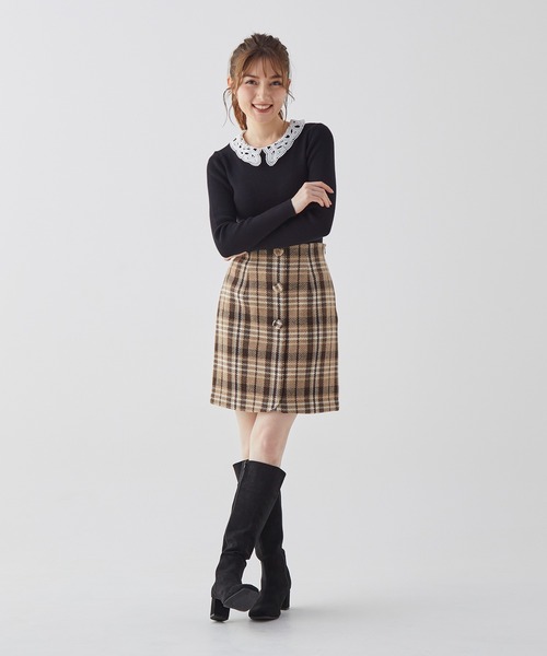 BE RADIANCE(ビーラディエンス)の「レース襟ニットトップス(ニット/セーター・レディース・ブルー/ピンク/ブラック・FREE)」の17枚目の写真