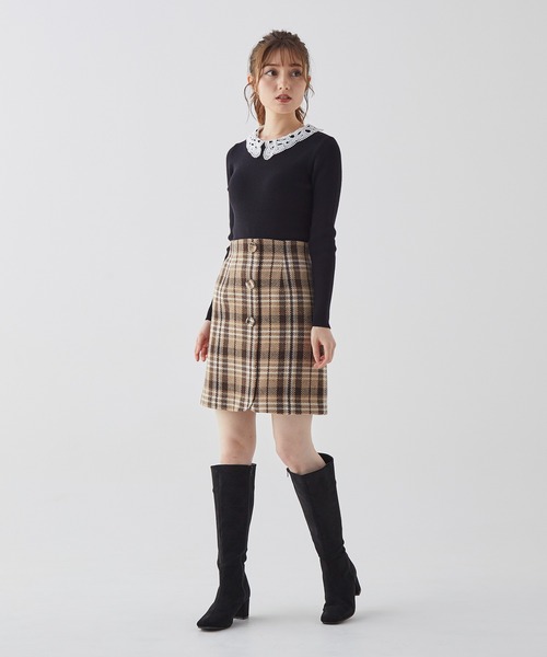 BE RADIANCE(ビーラディエンス)の「レース襟ニットトップス(ニット/セーター・レディース・ブルー/ピンク/ブラック・FREE)」の19枚目の写真