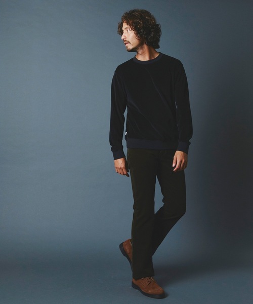 Magine(マージン)の「CTN VELOR SWEAT C/N L/S コットン ベロア スウェット クルーネック ロングスリーブ(Tシャツ/カットソー・メンズ・ホワイト/チャコールグレー/ブラック・44/46/48)」の9枚目の写真