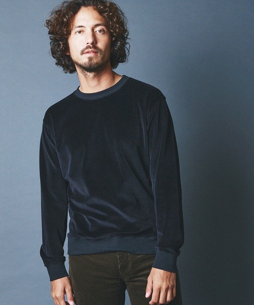 Magine(マージン)の「CTN VELOR SWEAT C/N L/S コットン ベロア スウェット クルーネック ロングスリーブ(Tシャツ/カットソー・メンズ・ホワイト/チャコールグレー/ブラック・44/46/48)」の16枚目の写真