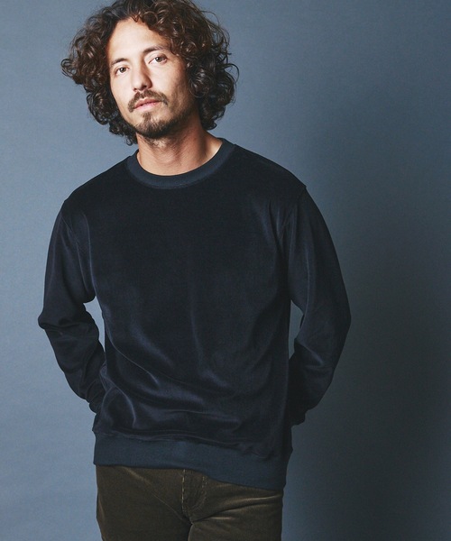 Magine(マージン)の「CTN VELOR SWEAT C/N L/S コットン ベロア スウェット クルーネック ロングスリーブ(Tシャツ/カットソー・メンズ・ホワイト/チャコールグレー/ブラック・44/46/48)」の17枚目の写真