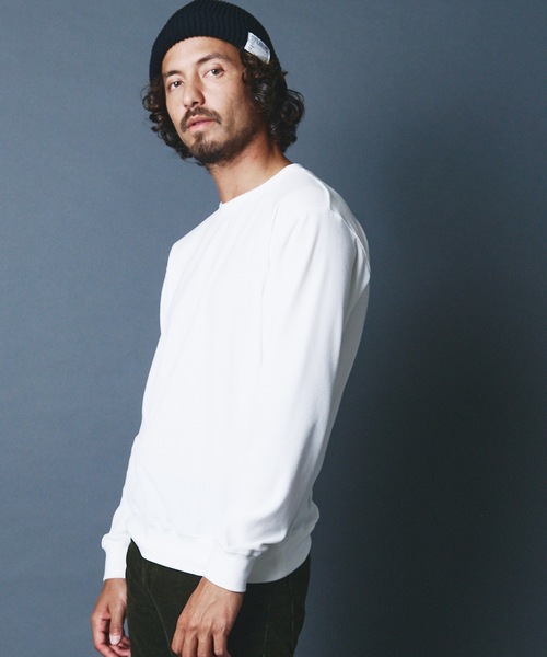 Magine(マージン)の「CTN VELOR SWEAT C/N L/S コットン ベロア スウェット クルーネック ロングスリーブ(Tシャツ/カットソー・メンズ・ホワイト/チャコールグレー/ブラック・44/46/48)」の15枚目の写真