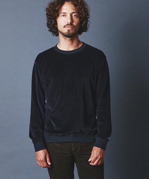 Magine(マージン)の「CTN VELOR SWEAT C/N L/S コットン ベロア スウェット クルーネック ロングスリーブ(Tシャツ/カットソー・メンズ・ホワイト/チャコールグレー/ブラック・44/46/48)」の20枚目の写真