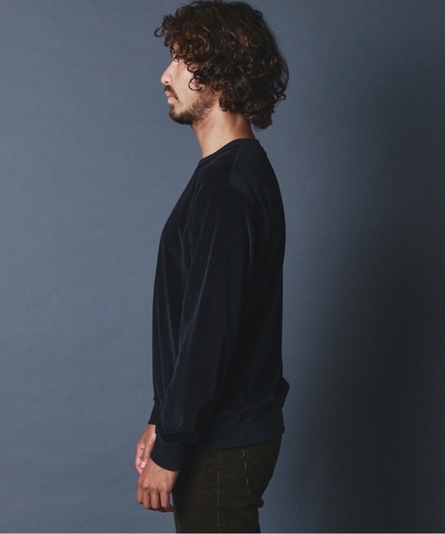 Magine(マージン)の「CTN VELOR SWEAT C/N L/S コットン ベロア スウェット クルーネック ロングスリーブ(Tシャツ/カットソー・メンズ・ホワイト/チャコールグレー/ブラック・44/46/48)」の21枚目の写真