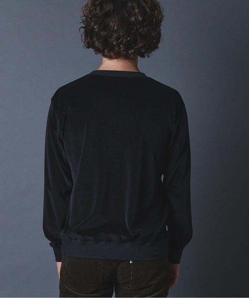 Magine(マージン)の「CTN VELOR SWEAT C/N L/S コットン ベロア スウェット クルーネック ロングスリーブ(Tシャツ/カットソー・メンズ・ホワイト/チャコールグレー/ブラック・44/46/48)」の22枚目の写真
