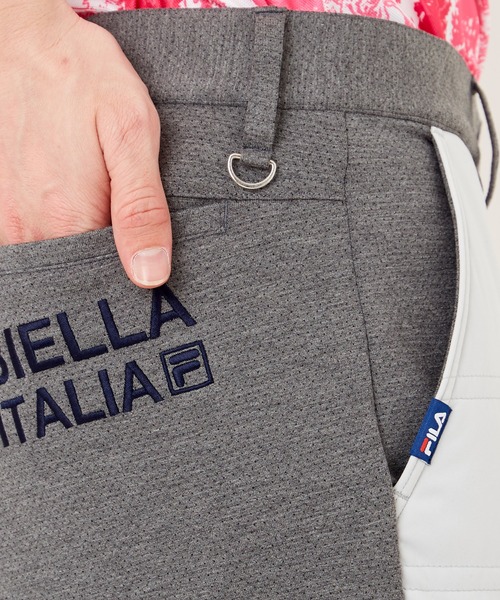 FILA（フィラ）の「FILA GOLF/フィラゴルフ ロゴ刺繍 バイカラー ストレッチ ダンボールニット ロングパンツ スポーツウェア（その他パンツ・メンズ・ライトグレー/ブラック/ネイビー・78/90/82/94/86）」の18枚目の写真
