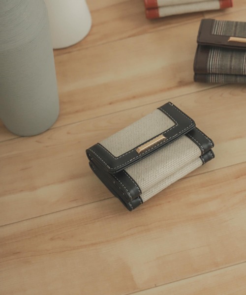 SENSE OF PLACE by URBAN RESEARCH(センスオブプレイスバイアーバンリサーチ)の「フレームミニウォレット(財布・レディース・チェック/ブラウン/ブラック・ONE)」の2枚目の写真