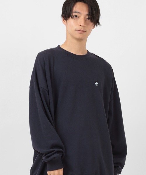 BEVERLY HILLS POLO CLUB（ビバリーヒルズポロクラブ）の「【BEVERLY HILLS POLO CLUB/ビバリーヒルズポロクラブ】ビッグシルエット ワンポイント刺繍 スウェット/トレーナー（スウェット・レディース・ホワイト/ブラック/ネイビー/グレー/グリーン・M/L）」の13枚目の写真