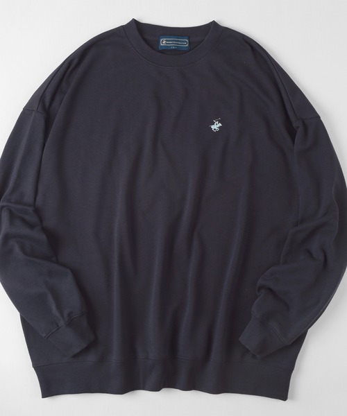 BEVERLY HILLS POLO CLUB（ビバリーヒルズポロクラブ）の「【BEVERLY HILLS POLO CLUB/ビバリーヒルズポロクラブ】ビッグシルエット ワンポイント刺繍 スウェット/トレーナー（スウェット・レディース・ホワイト/ブラック/ネイビー/グレー/グリーン・M/L）」の14枚目の写真