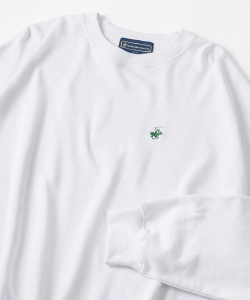 BEVERLY HILLS POLO CLUB（ビバリーヒルズポロクラブ）の「【BEVERLY HILLS POLO CLUB/ビバリーヒルズポロクラブ】ビッグシルエット ワンポイント刺繍 スウェット/トレーナー（スウェット・レディース・ホワイト/ブラック/ネイビー/グレー/グリーン・M/L）」の7枚目の写真