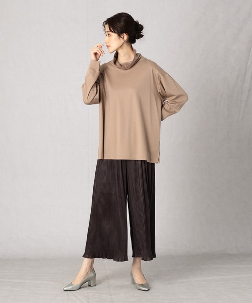 Comme　Ca　Mature（コムサマチュア）の「スエードジャージプリーツパンツ（その他パンツ・レディース・ベージュ/チャコール/ブラウン・FREE）」の6枚目の写真