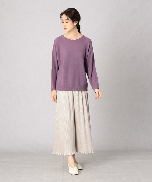 Comme　Ca　Mature（コムサマチュア）の「スエードジャージプリーツパンツ（その他パンツ・レディース・ベージュ/チャコール/ブラウン・FREE）」の8枚目の写真