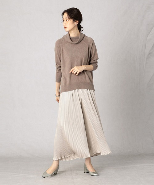 Comme　Ca　Mature（コムサマチュア）の「スエードジャージプリーツパンツ（その他パンツ・レディース・ベージュ/チャコール/ブラウン・FREE）」の9枚目の写真