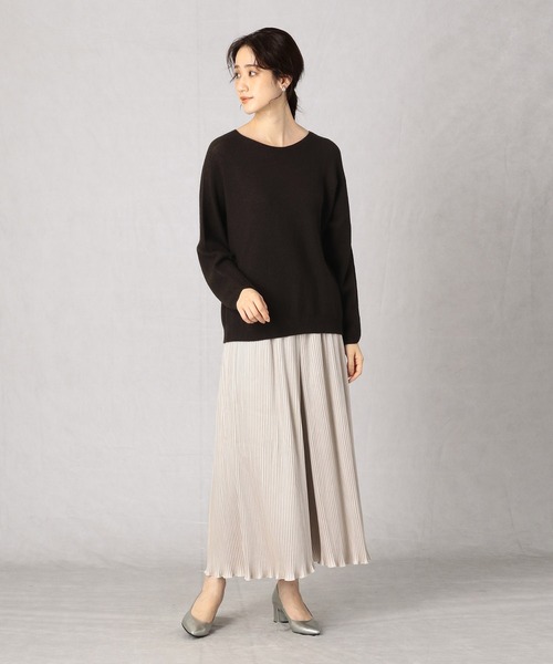 Comme　Ca　Mature（コムサマチュア）の「スエードジャージプリーツパンツ（その他パンツ・レディース・ベージュ/チャコール/ブラウン・FREE）」の10枚目の写真