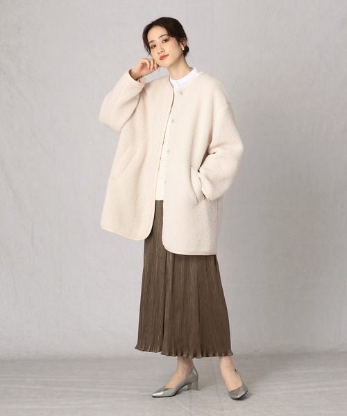 Comme　Ca　Mature（コムサマチュア）の「スエードジャージプリーツパンツ（その他パンツ・レディース・ベージュ/チャコール/ブラウン・FREE）」の14枚目の写真