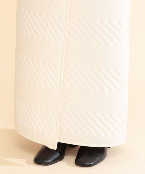 Ray BEAMS（レイビームス）の「Ray BEAMS / キルティング ラップ スカート（スカート・レディース・ブラック/オフホワイト・1/0）」の20枚目の写真