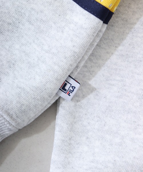 FILA HERITAGE（フィラヘリテージ）の「FILA メッシュ パネルボーダー クルーネックス スウェット（スウェット・メンズ・アッシュグレー・M/L/XL）」の13枚目の写真