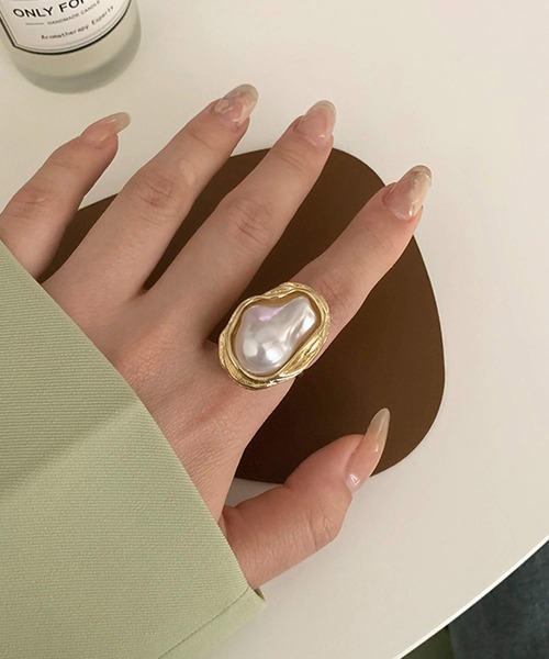 shopnikoniko（ショップニコニコ）の「バロック パール リング（リング・レディース・ゴールド・フリー）」の3枚目の写真