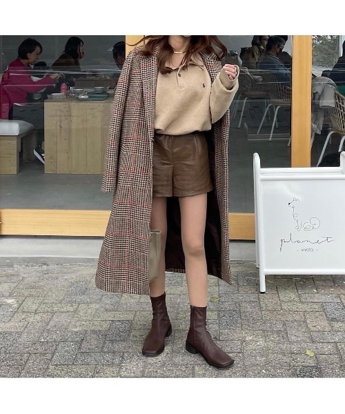 mood for a day（ムードフォーアデイ）の「square socks short boots / スクエアソックスショートブーツ（ブーツ・レディース・ブラック/ブラウン/アイボリー/ベージュ・23.0cm/24.0cm/25.0cm/23.5㎝/24.5㎝/24.5cm）」の18枚目の写真