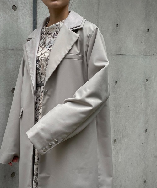 &g'aime（アンジェム）の「【＆g'aime】レイヤードロングテーラードジャケット（チェスターコート・レディース・ブラック/ブラウン/グレイッシュベージュ・FREE）」の20枚目の写真