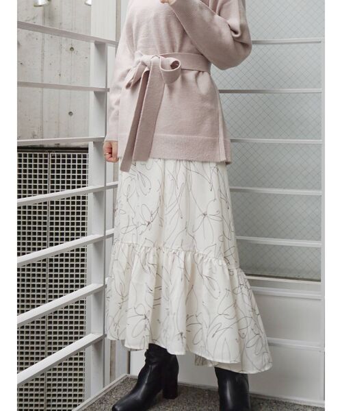 MERCURYDUO（マーキュリーデュオ）の「2WAYフラワーイレヘムニットセット（ワンピース・レディース・ベージュ/オフホワイト/ピンク/ブルー・FREE）」の17枚目の写真