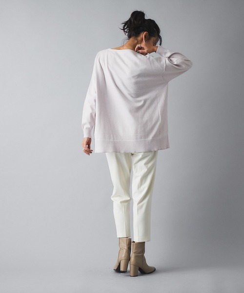 RIVE DROITE（リヴドロワ）の「《2サイズ展開》カシミヤタッチで履き心地抜群　両面起毛イージーパンツ（その他パンツ・レディース・ライトグレー/ブラック/オフホワイト・38/36）」の9枚目の写真