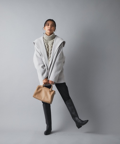 RIVE DROITE（リヴドロワ）の「《2サイズ展開》カシミヤタッチで履き心地抜群　両面起毛イージーパンツ（その他パンツ・レディース・ライトグレー/ブラック/オフホワイト・38/36）」の22枚目の写真