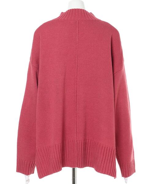 INGNI（イング）の「モックネックサイドスリットチュニックニット（ニット/セーター・レディース・ピンク/ブルー/グリーン/アイボリー/グレー/ブラック/イエロー/レッド・M）」の19枚目の写真