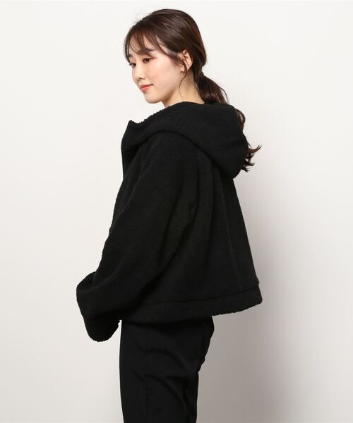 NERGY(ナージー)の「ナージージャパン NERGY ボアショートブルゾン(ブルゾン・レディース・ブラック/ブラウン・FREE)」の4枚目の写真