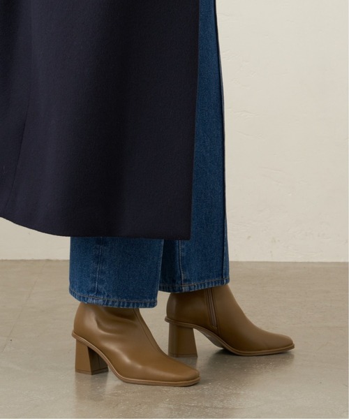 LE TALON(ルタロン)の「6cmスクエアミドルブーツ(ブーツ・レディース・アイボリー/ブラック系その他/カーキ・MEDIUM/LARGE/SMALL/X-LARGE/X-SMALL)」の1枚目の写真