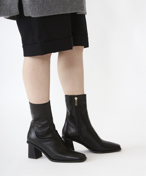 LE TALON(ルタロン)の「6cmスクエアミドルブーツ(ブーツ・レディース・アイボリー/ブラック系その他/カーキ・MEDIUM/LARGE/SMALL/X-LARGE/X-SMALL)」の15枚目の写真