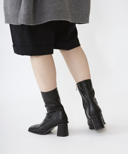 LE TALON(ルタロン)の「6cmスクエアミドルブーツ(ブーツ・レディース・アイボリー/ブラック系その他/カーキ・MEDIUM/LARGE/SMALL/X-LARGE/X-SMALL)」の16枚目の写真