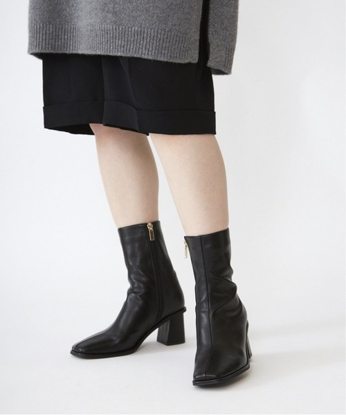LE TALON(ルタロン)の「6cmスクエアミドルブーツ(ブーツ・レディース・アイボリー/ブラック系その他/カーキ・MEDIUM/LARGE/SMALL/X-LARGE/X-SMALL)」の17枚目の写真