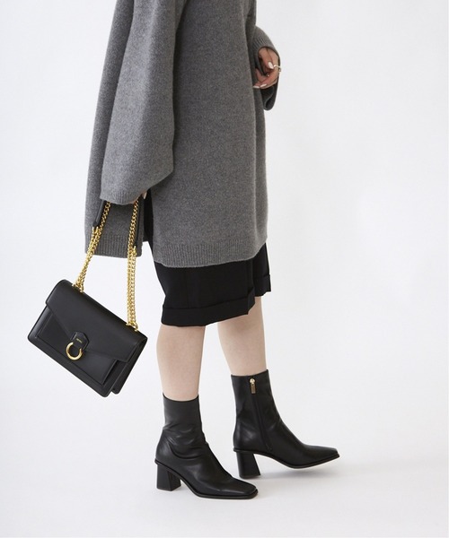 LE TALON(ルタロン)の「6cmスクエアミドルブーツ(ブーツ・レディース・アイボリー/ブラック系その他/カーキ・MEDIUM/LARGE/SMALL/X-LARGE/X-SMALL)」の18枚目の写真