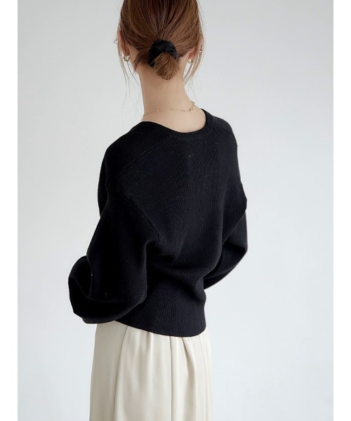 amel（エイメル）の「ボリュームスリーブカシュクールニット（ニット/セーター・レディース・ブラック・FREE）」の20枚目の写真