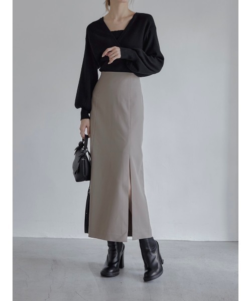 amel（エイメル）の「ボリュームスリーブカシュクールニット（ニット/セーター・レディース・ブラック・FREE）」の11枚目の写真